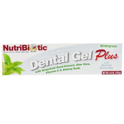 NUTRIBIOTIC, DENTAL GEL PLUS, TRULY WHITENING, WINTERGREEN, 4.5 OZ / 128g