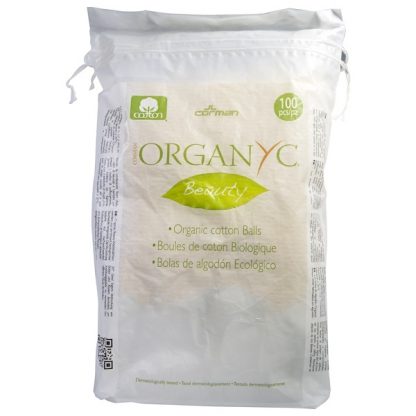 ORGANYC, ORGANIC BEAUTY COTTON BALLS, 100 PIECES