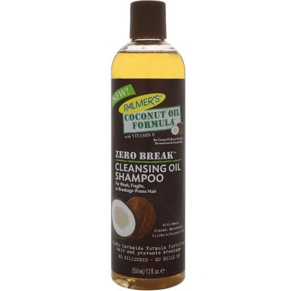 PALMER'S, COCONUT OIL FORMULA, ZERO BREAK, CLEANSING OIL SHAMPOO, FOR WEAK, FRAGILE, OR BREAKAGE-PRONE HAIR, 12 FL OZ / 350ml