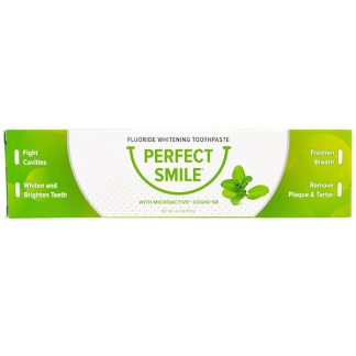 PERFECT SMILE, FLUORIDE WHITENING TOOTHPASTE WITH COQ10-SR, 4.2 OZ / 119g