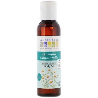 AURA CACIA, AROMATHERAPY BODY OIL, TRANQUIL CHAMOMILE, 4 FL OZ / 118ml