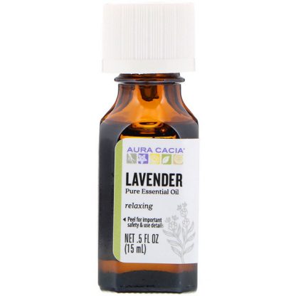 AURA CACIA, PURE ESSENTIAL OIL, LAVENDER, .5 FL OZ / 15ml