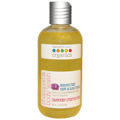 NATURE'S BABY ORGANICS, SHAMPOO & BODY WASH, LAVENDER CHAMOMILE, 8 OZ / 236.5ml