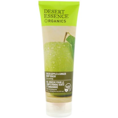 DESERT ESSENCE, ORGANICS, BODY WASH, GREEN APPLE & GINGER, 8 FL OZ / 237ml