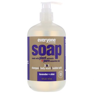EO PRODUCTS, EVERYONE SOAP, 3 IN 1, LAVENDER + ALOE, 16 FL OZ / 473ml