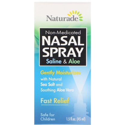 NATURADE, NASAL SPRAY, SALINE & ALOE, 1.5 FL OZ / 45ml