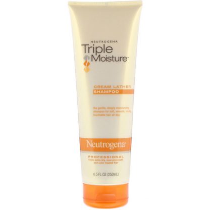 NEUTROGENA, TRIPLE MOISTURE, CREAM LATHER SHAMPOO, 8.5 FL OZ / 250ml