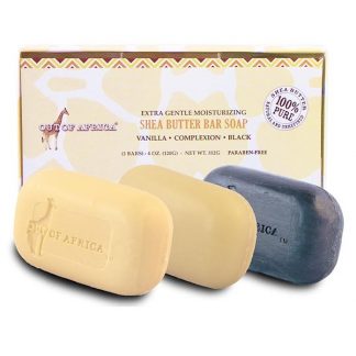 OUT OF AFRICA, EXTRA GENTLE MOISTURIZING SHEA BUTTER BAR SOAP, 3 BARS, 4 OZ / 120g EACH