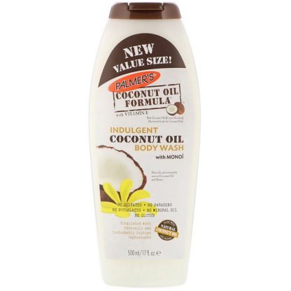 PALMER'S, COCONUT OIL FORMULA, INDULGENT COCONUT OIL BODY WASH WITH MONOI, 17 FL OZ / 500ml