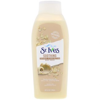 ST. IVES, SOOTHING BODY WASH, OATMEAL & SHEA BUTTER, 24 FL OZ / 709ml