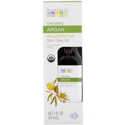 AURA CACIA, ORGANIC SKIN CARE OIL, REJUVENATING, ARGAN, 1 FL OZ / 30ml