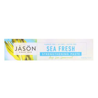 JASON NATURAL, SEA FRESH, STRENGTHENING PASTE, DEEP SEA SPEARMINT, 6 OZ / 170g