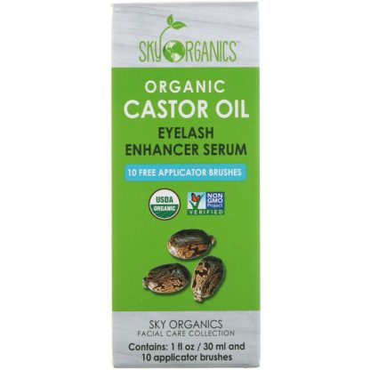 SKY ORGANICS, ORGANIC CASTOR OIL, EYELASH ENHANCER SERUM, 1 FL OZ / 30ml