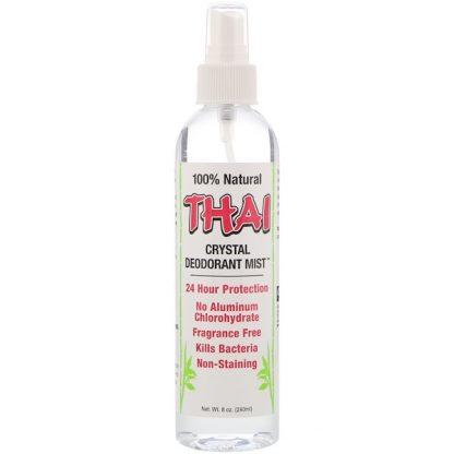 THAI DEODORANT STONE, CRYSTAL DEODORANT MIST, 8 OZ / 240ml