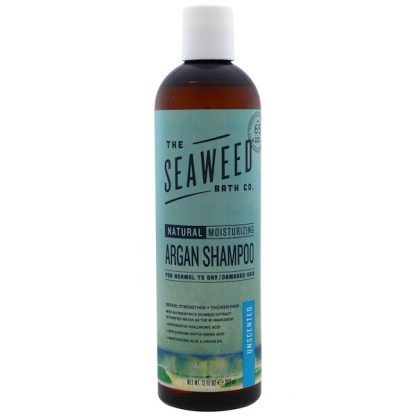 THE SEAWEED BATH CO., NATURAL MOISTURIZING ARGAN SHAMPOO, UNSCENTED, 12 FL OZ / 360ml