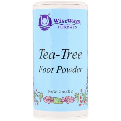 WISEWAYS HERBALS, LLC, TEA-TREE FOOT POWDER, 3 OZ / 85g