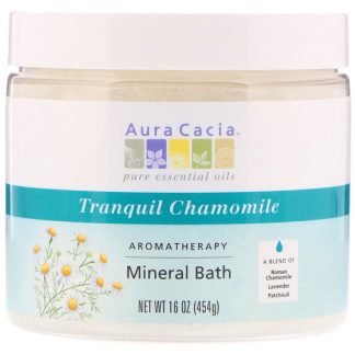 AURA CACIA, AROMATHERAPY MINERAL BATH, TRANQUIL CHAMOMILE, 16 OZ / 454g