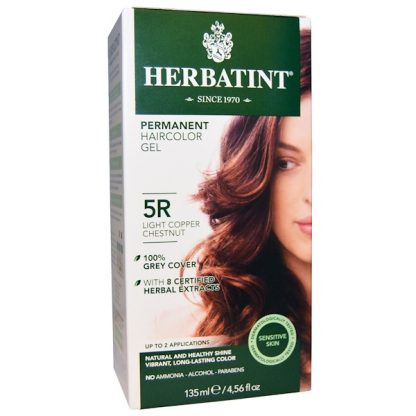 HERBATINT, PERMANENT HAIRCOLOR GEL, 5R LIGHT COPPER CHESTNUT, 4.56 FL OZ / 135ml