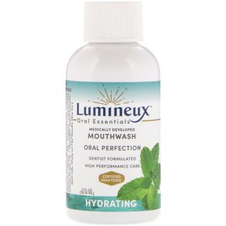 LUMINEUX ORAL ESSENTIALS, LUMINEUX, MEDICALLY DEVELOPED MOUTHWASH, HYDRATING, 2 FL OZ / 59.15ml