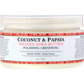 NUBIAN HERITAGE, SHEA BUTTER, INFUSED WITH COCONUT & PAPAYA, 4 OZ / 113g