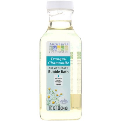 AURA CACIA, AROMATHERAPY BUBBLE BATH, TRANQUIL CHAMOMILE, 13 FL OZ / 384ml