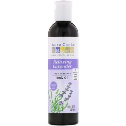 AURA CACIA, AROMATHERAPY BODY OIL, RELAXING LAVENDER, 8 FL OZ / 237ml