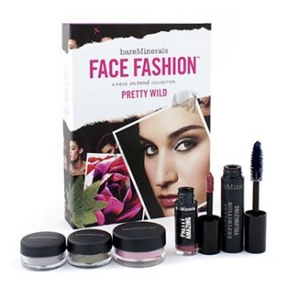 BAREMINERALS BAREMINERALS FACE FASHION COLLECTION (BLUSH + 2X EYE COLOR + MASCARA + LIPCOLOR) - THE LOOK OF NOW PRETTY WILD 5PCS
