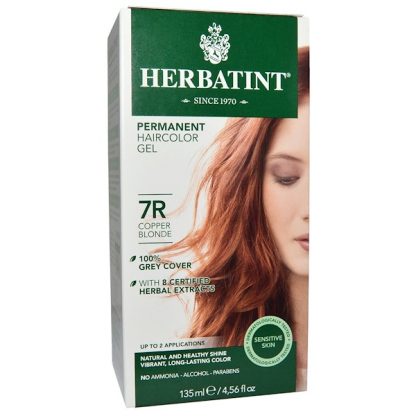 HERBATINT, PERMANENT HAIRCOLOR GEL, 7R, COPPER BLONDE, 4.56 FL OZ / 135ml