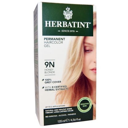 HERBATINT, PERMANENT HAIRCOLOR GEL, 9N, HONEY BLONDE, 4.56 FL OZ / 135ml