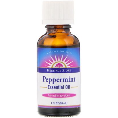 HERITAGE STORE, ESSENTIAL OIL, PEPPERMINT, 1 FL OZ / 30ml