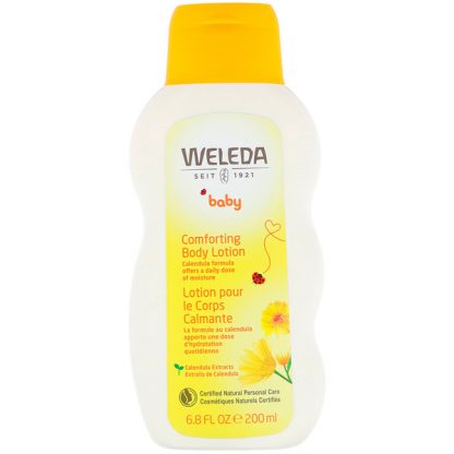 WELEDA, BABY, COMFORTING BODY LOTION, CALENDULA, 6.8 FL OZ / 200ml