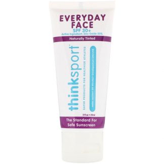 THINK, THINKSPORT, EVERYDAY FACE, SPF 30+, NATURALLY TINTED, 2 OZ / 59ml