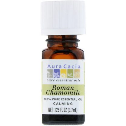 AURA CACIA, 100% PURE ESSENTIAL OIL, ROMAN CHAMOMILE, .125 FL OZ / 3.7ml