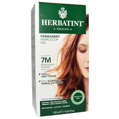 HERBATINT, PERMANENT HAIRCOLOR GEL, 7M, MAHOGANY BLONDE, 4.56 FL OZ / 135ml