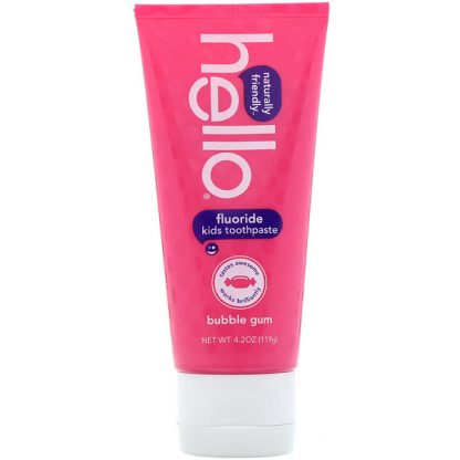 HELLO, KIDS, FLUORIDE TOOTHPASTE, BUBBLE GUM, 4.2 OZ / 119g