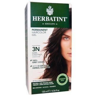 HERBATINT, PERMANENT HAIR COLOR, 3N, DARK CHESTNUT, 4.56 FL OZ / 135ml