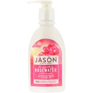 JASON NATURAL, BODY WASH, INVIGORATING ROSEWATER, 30 FL OZ / 887ml
