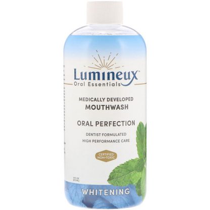 LUMINEUX ORAL ESSENTIALS, MEDICALLY DEVELOPED MOUTHWASH, ORAL PERFECTION, WHITENING, 16 FL OZ / 473ml