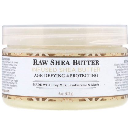 NUBIAN HERITAGE, RAW SHEA BUTTER INFUSED WITH SHEA BUTTER, 4 OZ / 113g