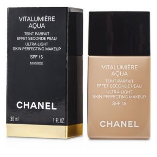 CHANEL VITALUMIERE AQUA ULTRA LIGHT SKIN PERFECTING MAKE UP SPF15 - # 50 BEIGE 30ML/1OZ