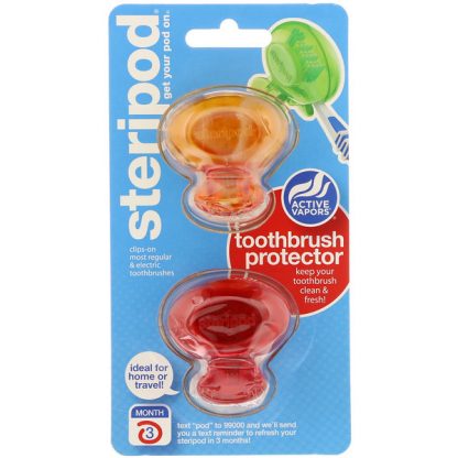 BONFIT AMERICA INC., STERIPOD, CLIP-ON TOOTHBRUSH PROTECTOR, 2 PIECE