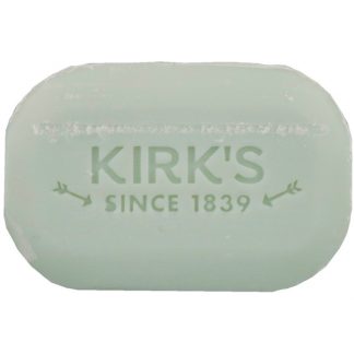 KIRK'S, 100% PREMIUM COCONUT OIL GENTLE CASTILE SOAP, SOOTHING ALOE VERA, 3 BARS, 4 OZ / 113g EACH