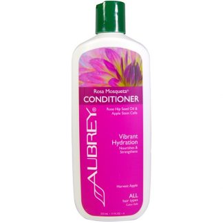 AUBREY ORGANICS, ROSA MOSQUETA CONDITIONER, VIBRANT HYDRATION, HARVEST APPLE, 11 FL OZ / 325ml