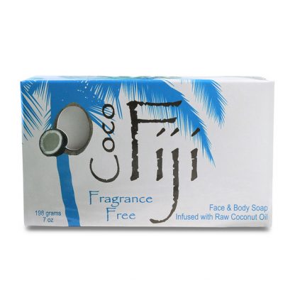 ORGANIC FIJI, ORGANIC FACE AND BODY COCONUT OIL SOAP BAR, FRAGRANCE FREE, 7 OZ / 198g