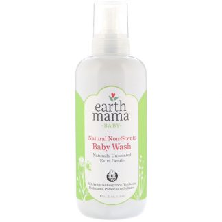 EARTH MAMA, BABY, NATURAL NON-SCENTS BABY WASH, UNSCENTED, 34 FL OZ / 1 L)