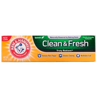 ARM & HAMMER, TRULY RADIANT, CLEAN & FRESH TOOTHPASTE, SPEARMINT, 4.3 OZ / 121g