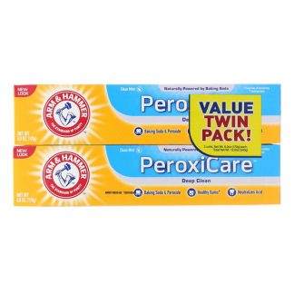ARM & HAMMER, PEROXICARE, DEEP CLEAN, FLUORIDE ANTICAVITY TOOTHPASTE, CLEAN MINT, TWIN PACK, 6.0 OZ / 170g EACH
