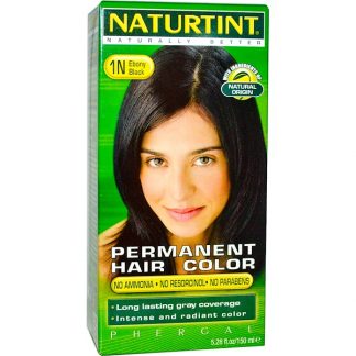 NATURTINT, PERMANENT HAIR COLOR, 1N EBONY BLACK, 5.28 FL OZ / 150ml