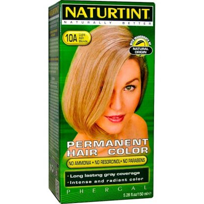 NATURTINT, PERMANENT HAIR COLOR, 10A LIGHT ASH BLONDE, 5.28 FL OZ / 170ml