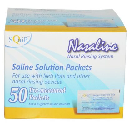 SQUIP, SALINE SOLUTION SALT, 50 PRE-MEASURED PACKETS